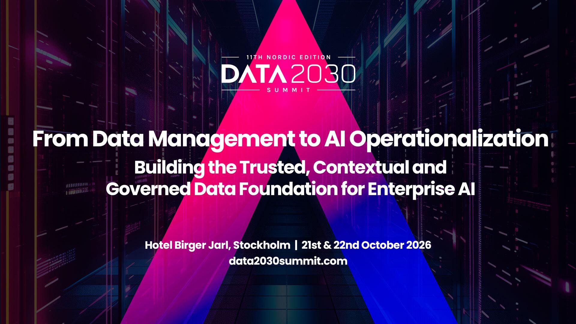 Data 2030 Summit 2026 (11th Nordic Edition) banner