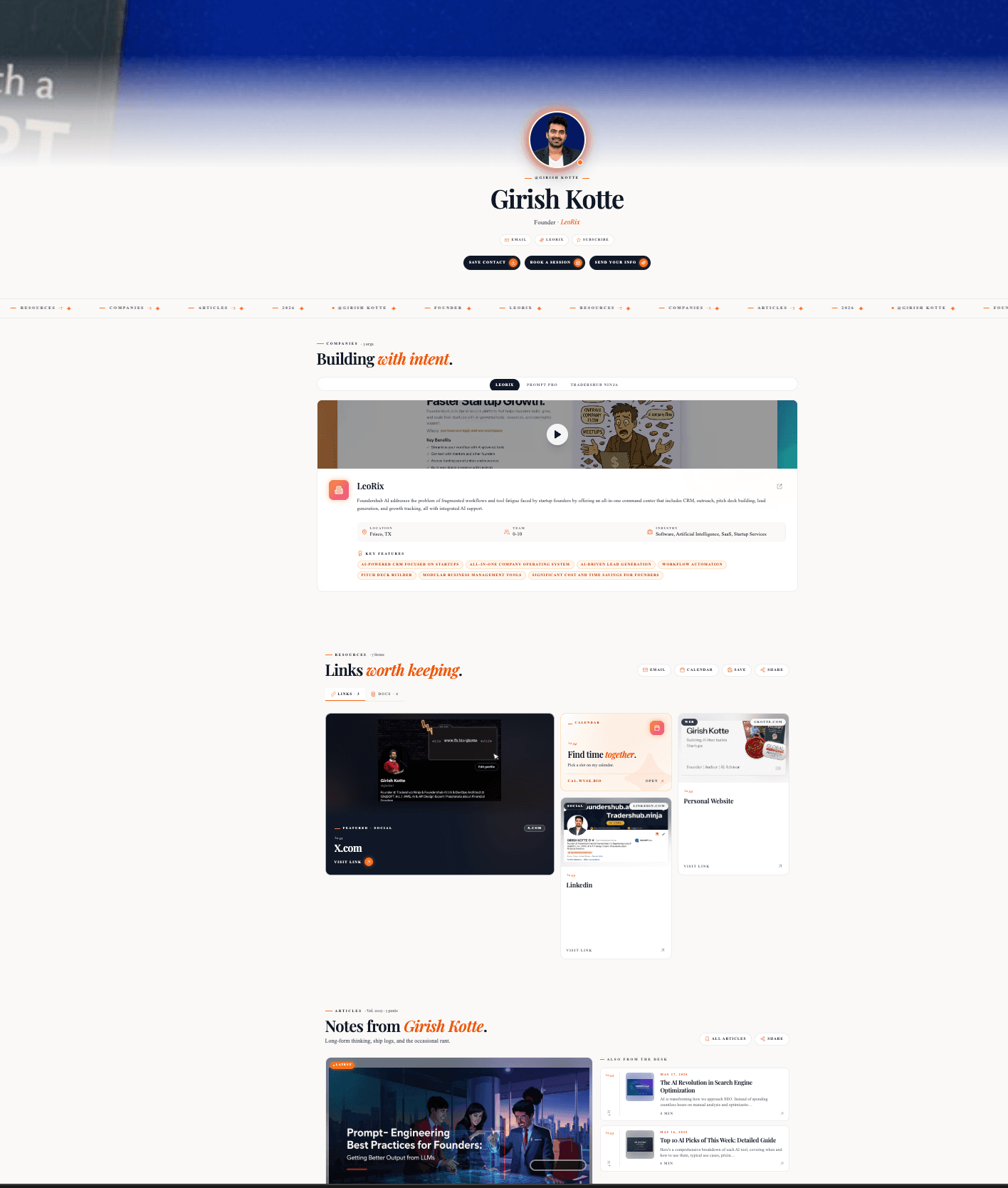 The page every bio link points at